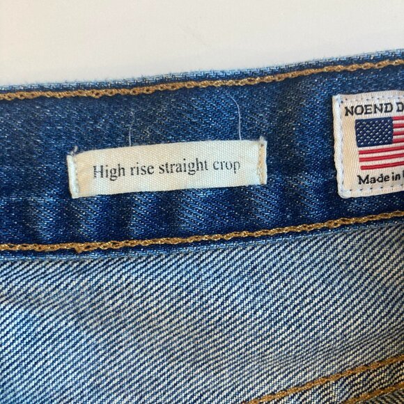 NOEND DENIM High Rise Straight Crop Jeans, Blue, 26 - Picture 11 of 15